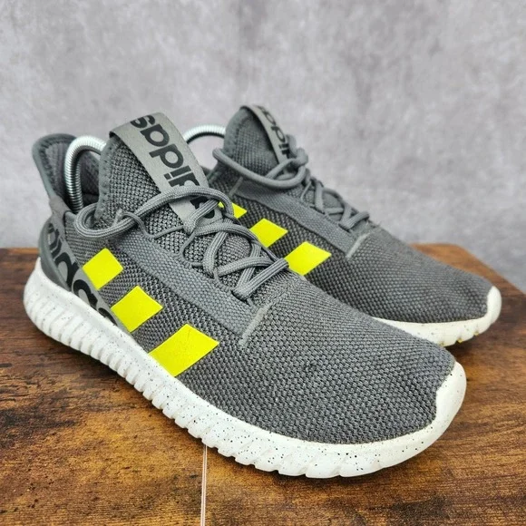 Adidas Kaptir 2.0 Running Shoes Mens 8.5 Gray Sneakers Trainers GW4419 - Picture 2 of 11